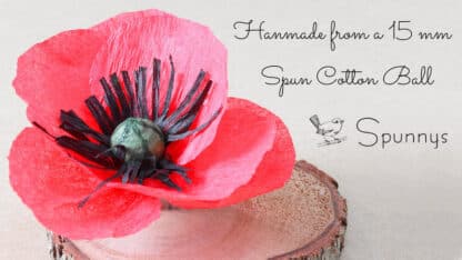 crepe paper flower red poppy SPUNNYS