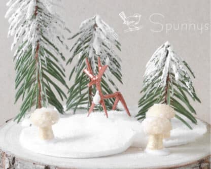 diorama champignons ouate cellulose biche