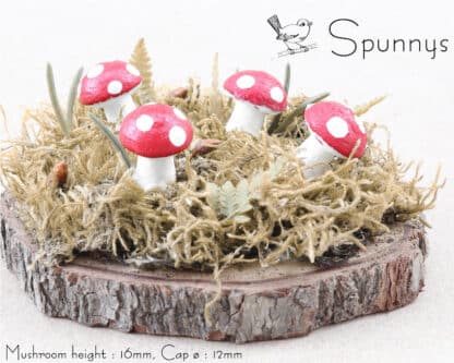 diorama champignons ouate cellulose