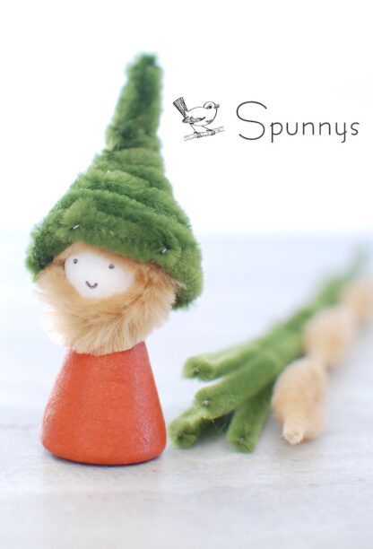 gnome DIY ornament pipe cleaner forest peg dolls