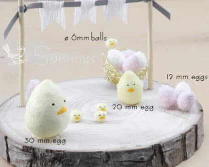 Easter Diorama chicks eggs spun cotton cute DIY project