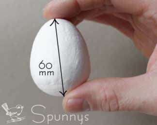 Spun Cotton Chicken egg 60 mm DIY SPUNNYS