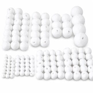 Assortment of 120 Spun Paper Balls ø 6-25 mm • 8 sizes