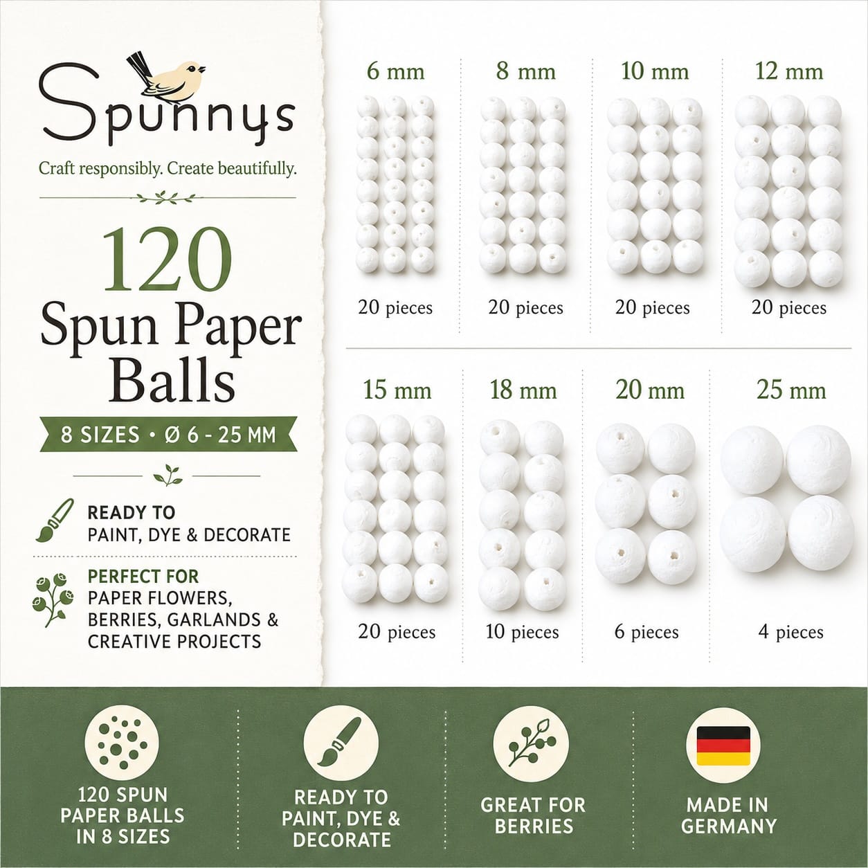 paper balls assortment
