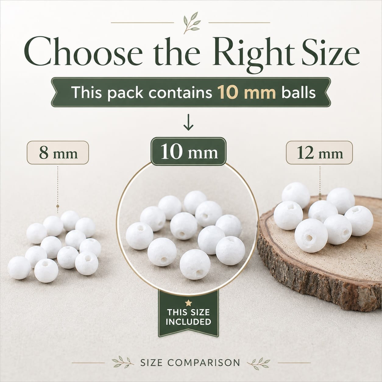 Pack of 100 spun paper balls ø 10 mm - Image 3