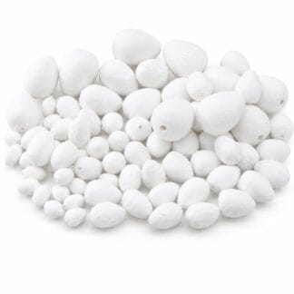 Assortment of 76 spun paper eggs • 5 sizes • 12 to 30mm