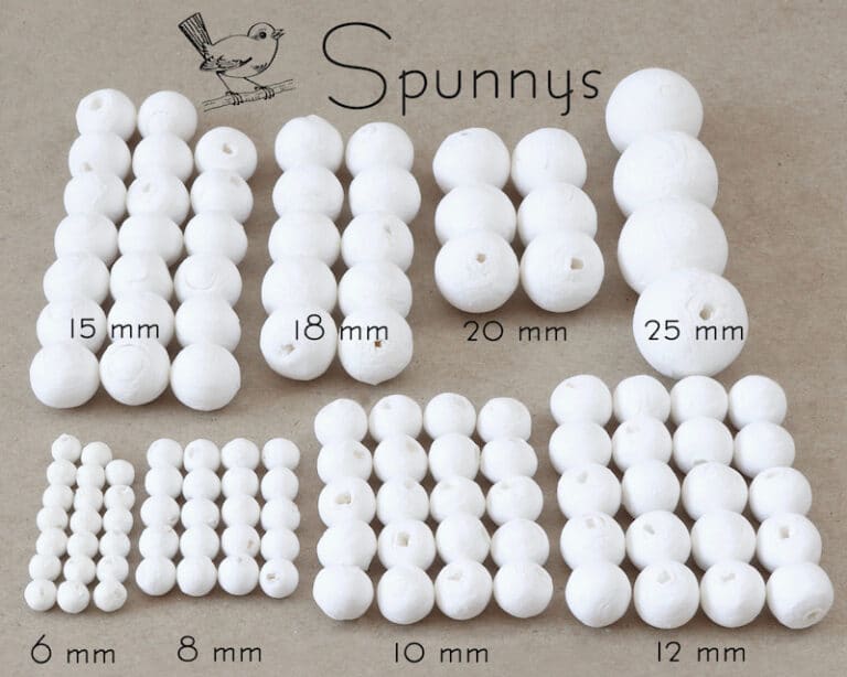 Assortiment de boules en ouate de cellulose ø 6 - 25 mm