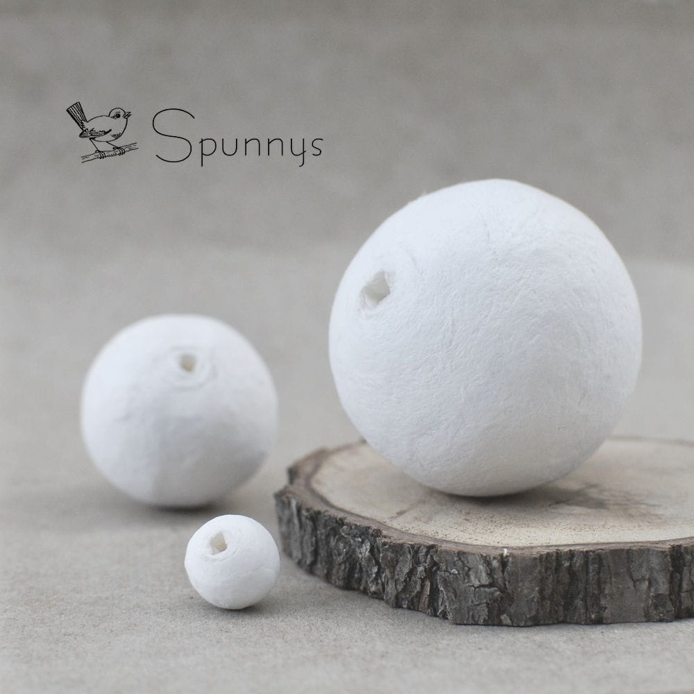 spun paper balls