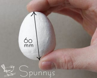 Pack of 10 spun paper eggs 60 mm
