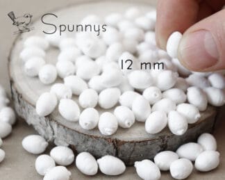 Pack of 100 spun paper eggs 12mm tall