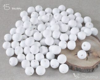 spun cotton balls 15mm